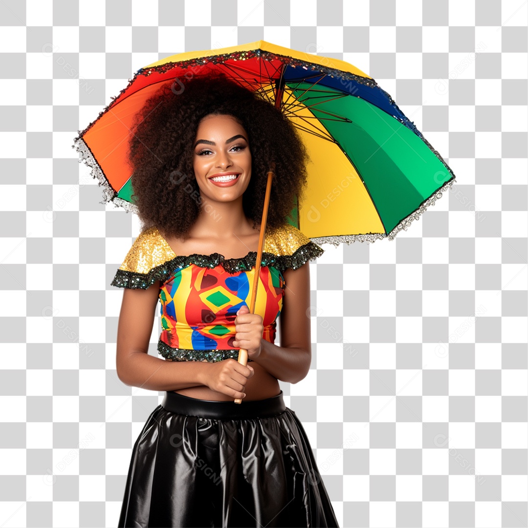 Mulher Vestida Para o Carnaval PNG Transparente