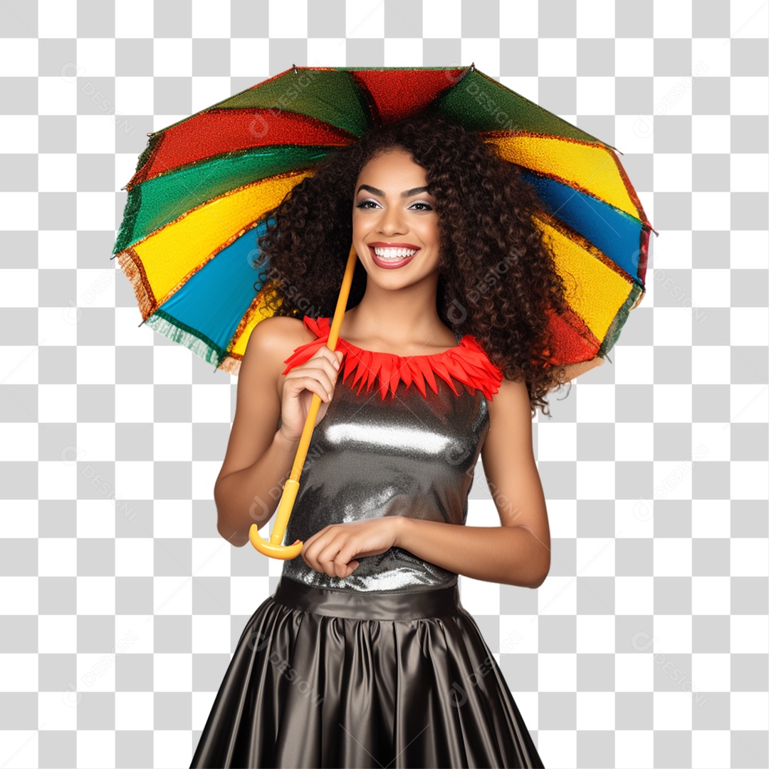 Mulher Vestida Para o Carnaval PNG Transparente