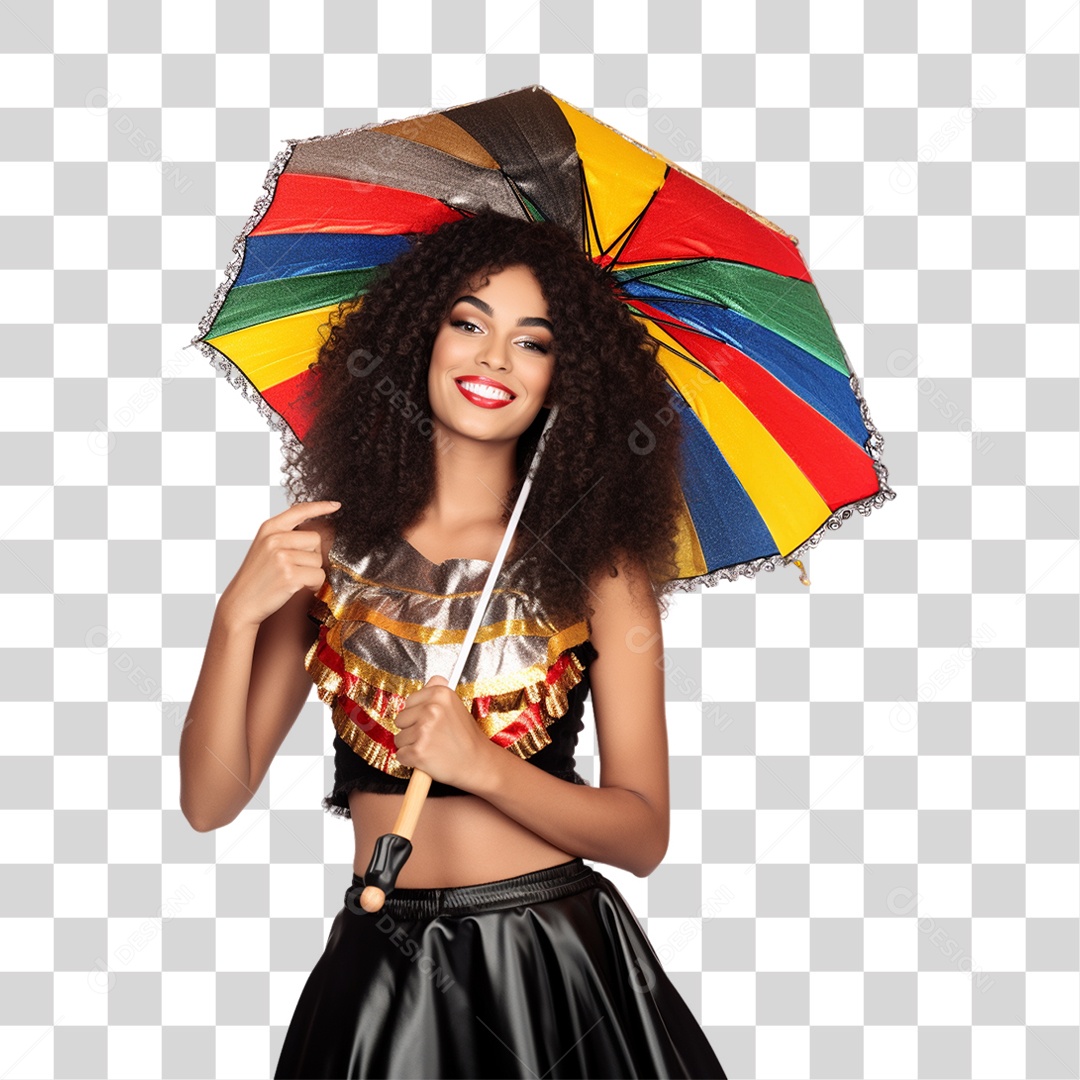 Mulher Vestida Para o Carnaval PNG Transparente