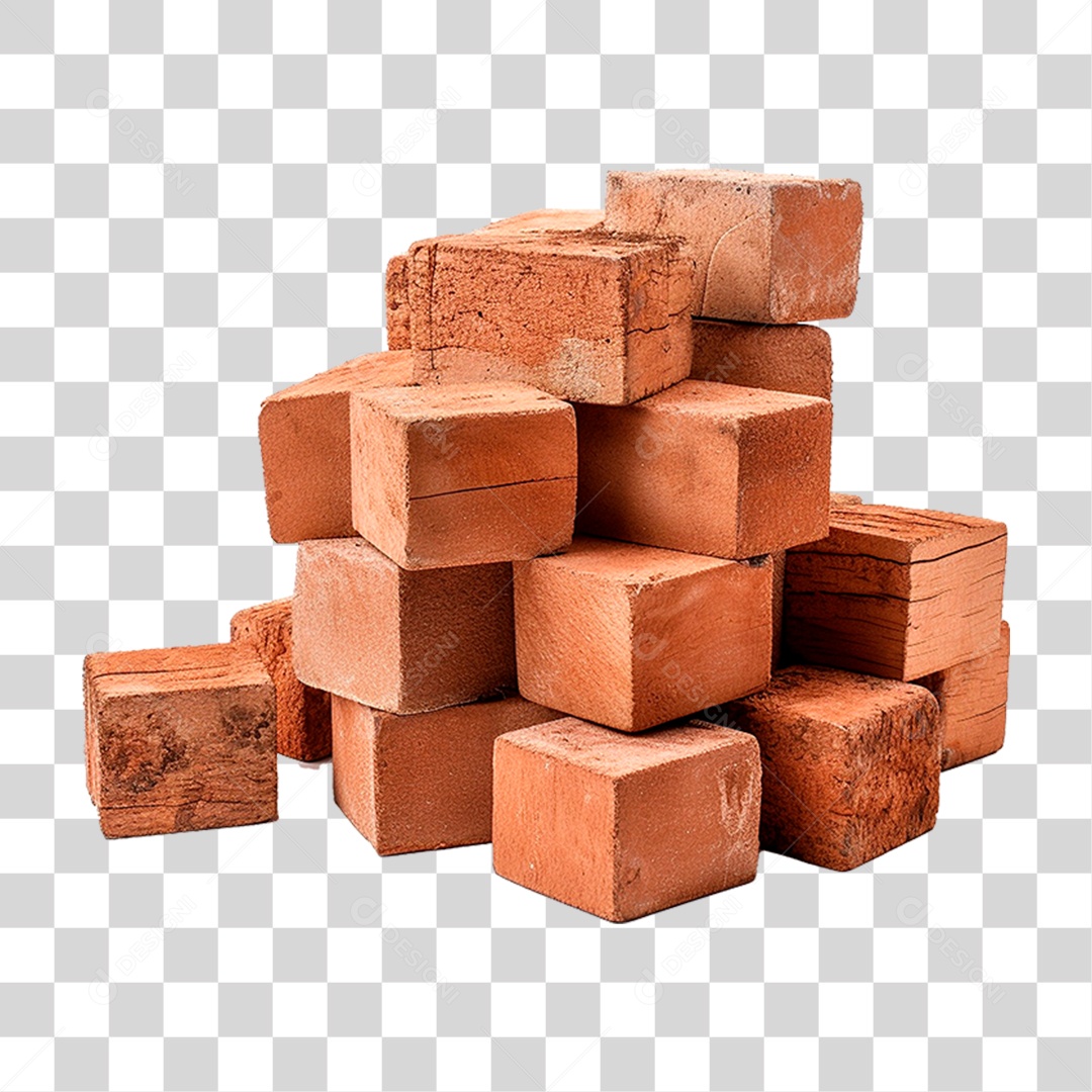 Pilha de Tijolos PNG Transparente
