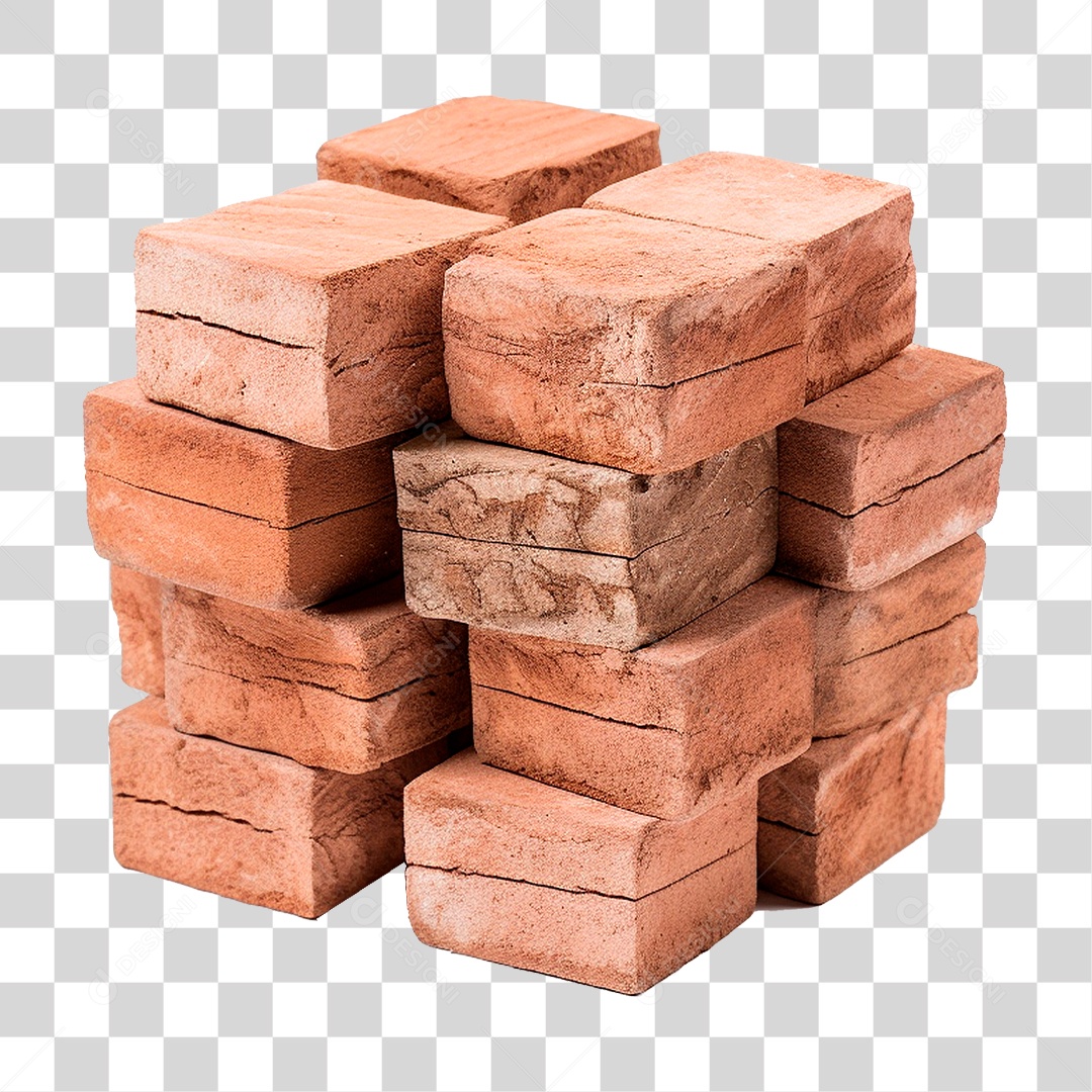 Pilha de Tijolos PNG Transparente