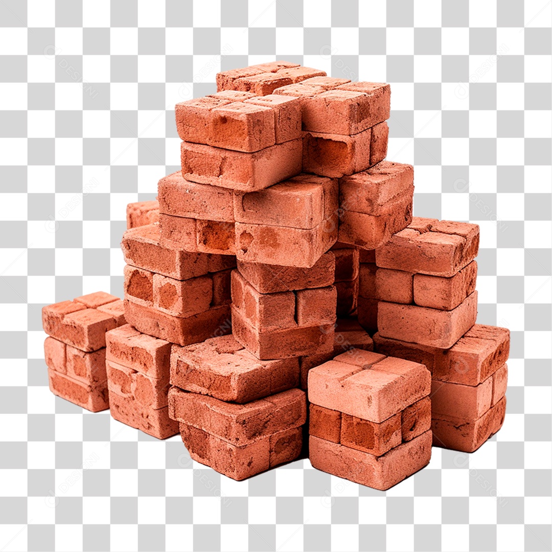 Pilha de Tijolos PNG Transparente