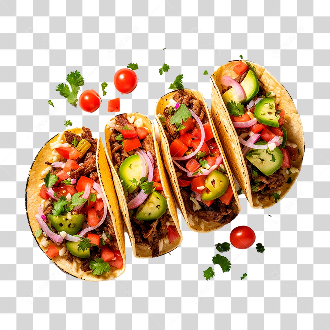 Tacos de Carne PNG Transparente