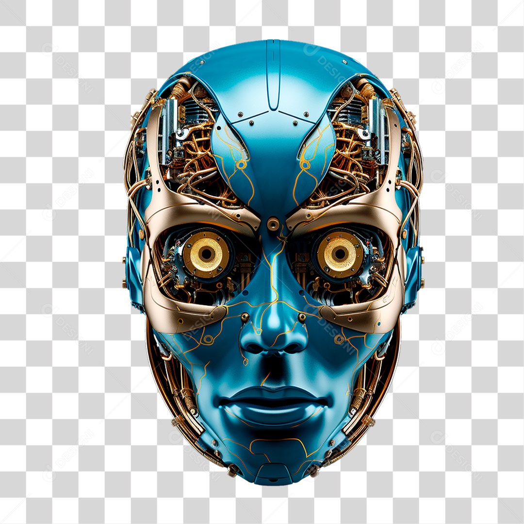 Cabeça de Robô PNG Transparente