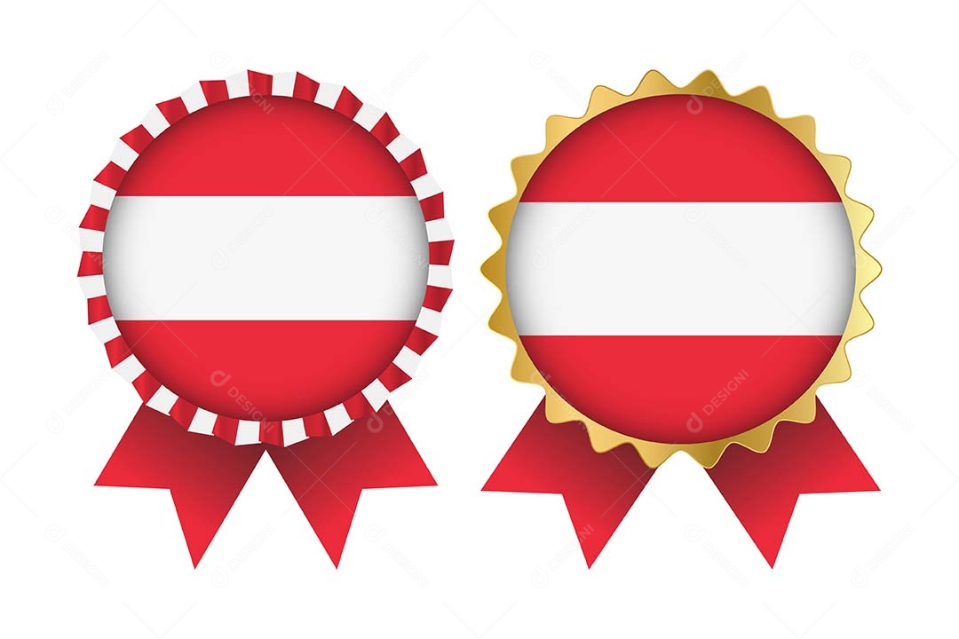 Medalha da Bandeira da Áustria Ilustração Vetor EPS
