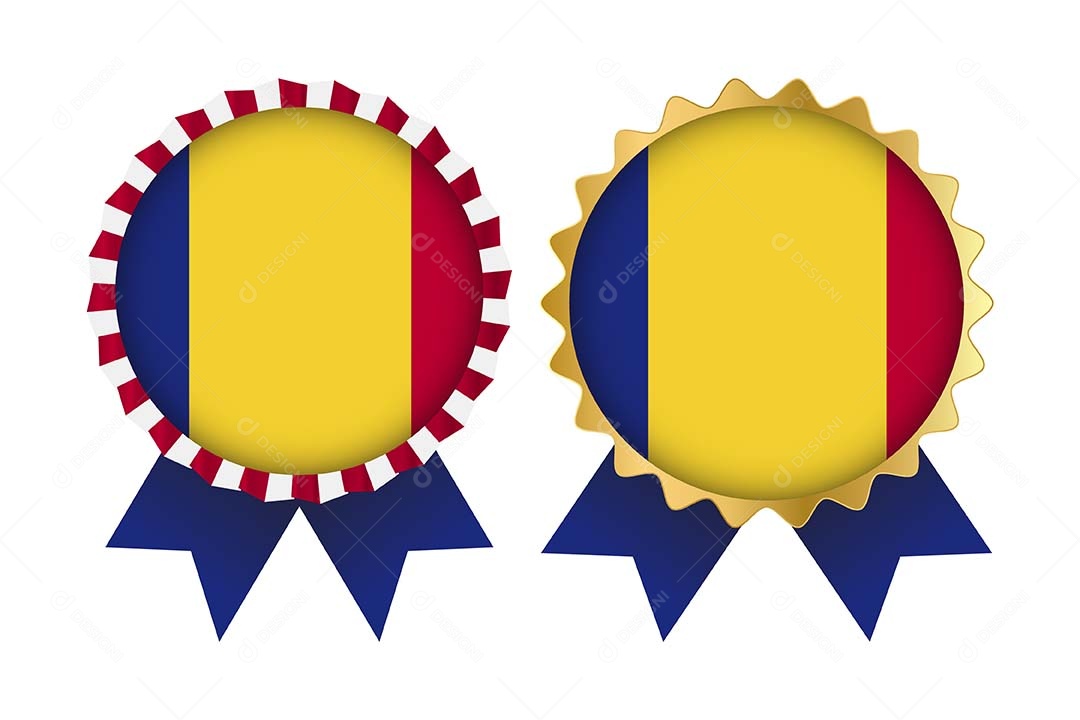 Medalha da Bandeira de Chade Ilustração Vetor EPS