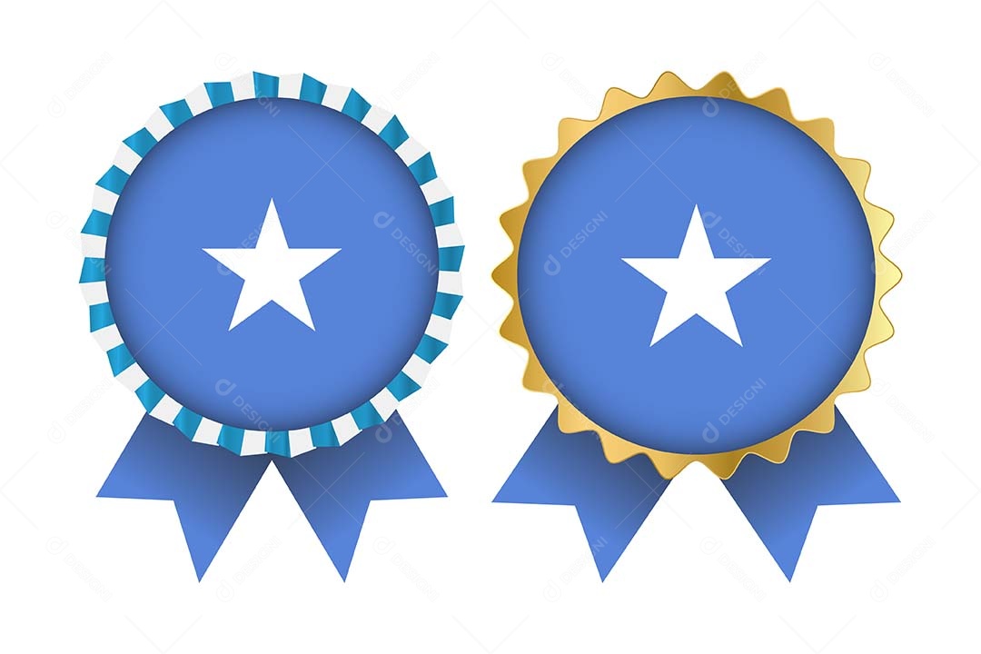 Medalha da Bandeira da Somália Ilustração Vetor EPS