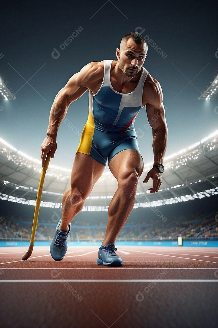 Olimpíadas imagem conceitual de um esporte olímpico IA generativa sobre fundo branco