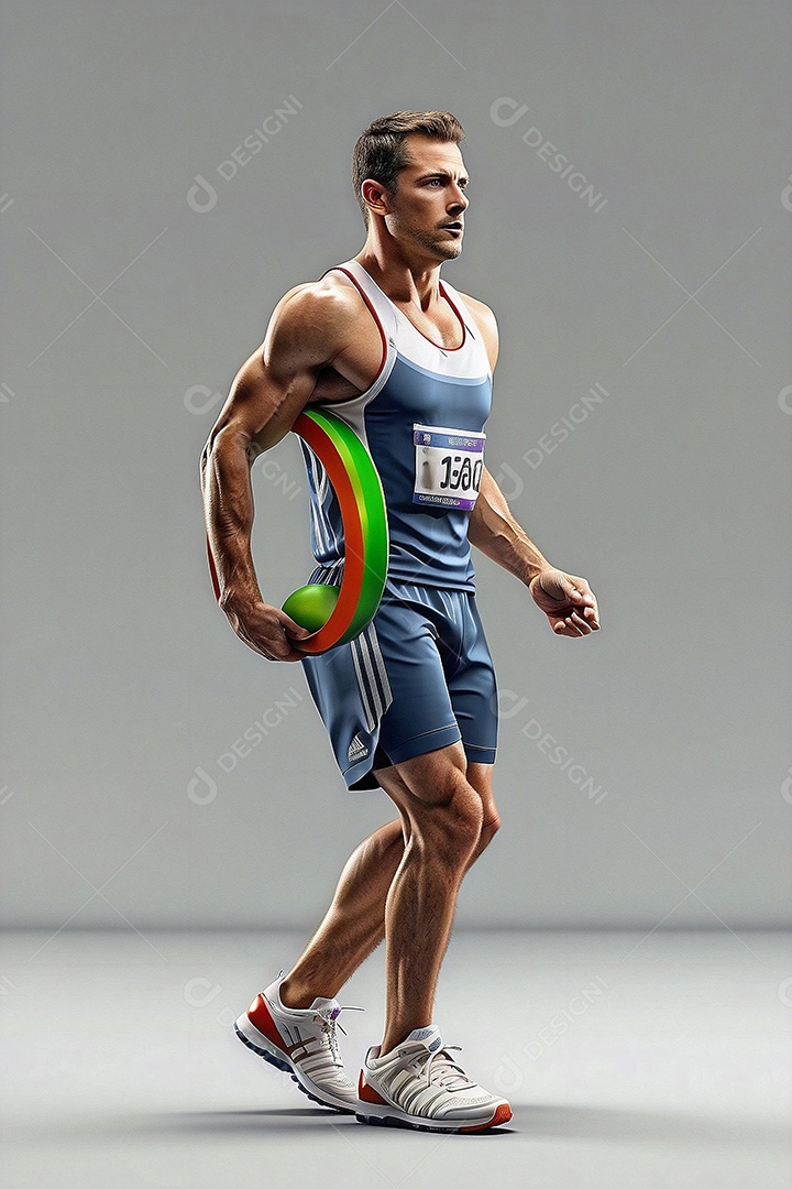 Olimpíadas imagem conceitual de um esporte olímpico IA generativa sobre fundo branco