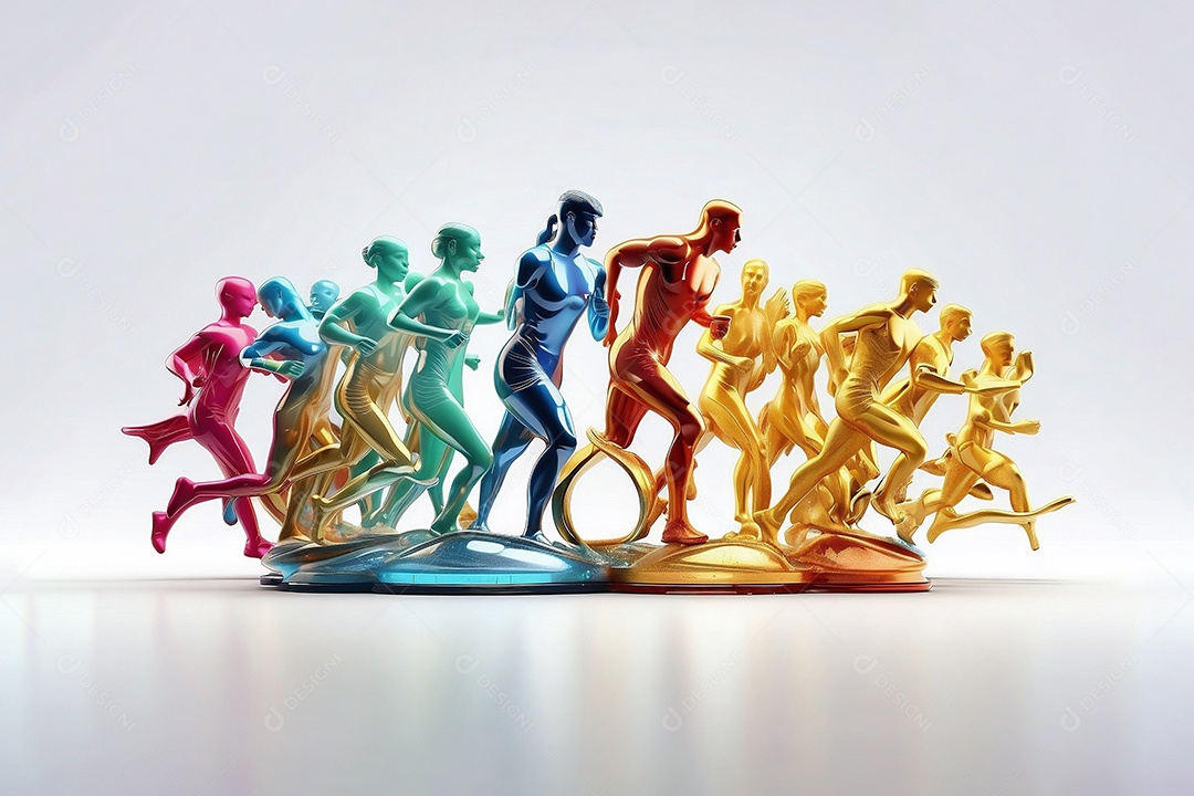 Olimpíadas imagem conceitual de um esporte olímpico IA generativa sobre fundo branco