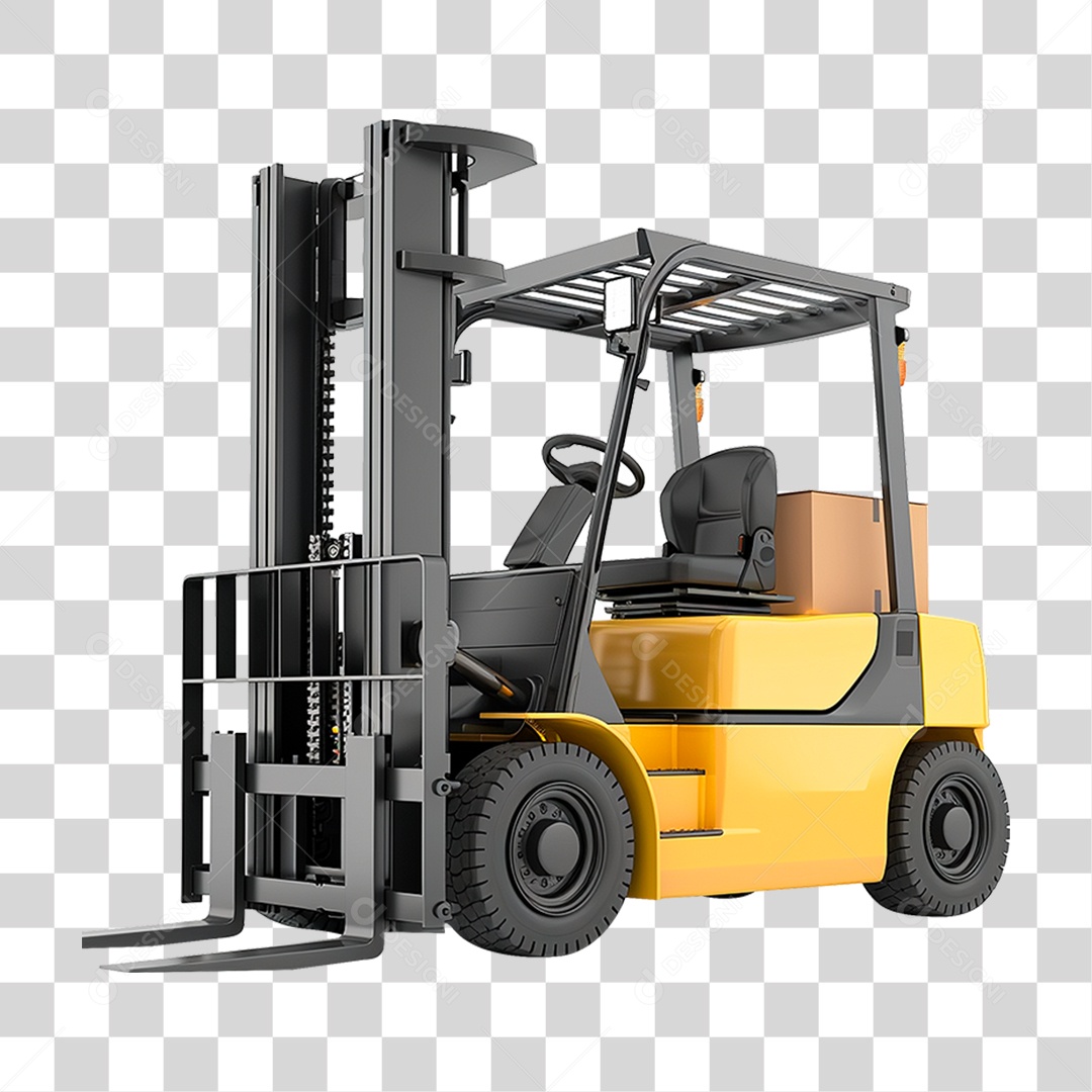 Empilhadeira Amarela PNG Transparente