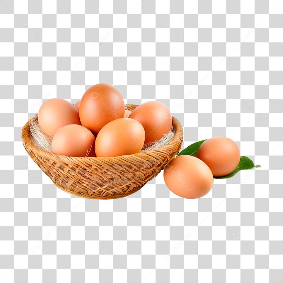 Cesta de Ovos Caipira PNG Transparente
