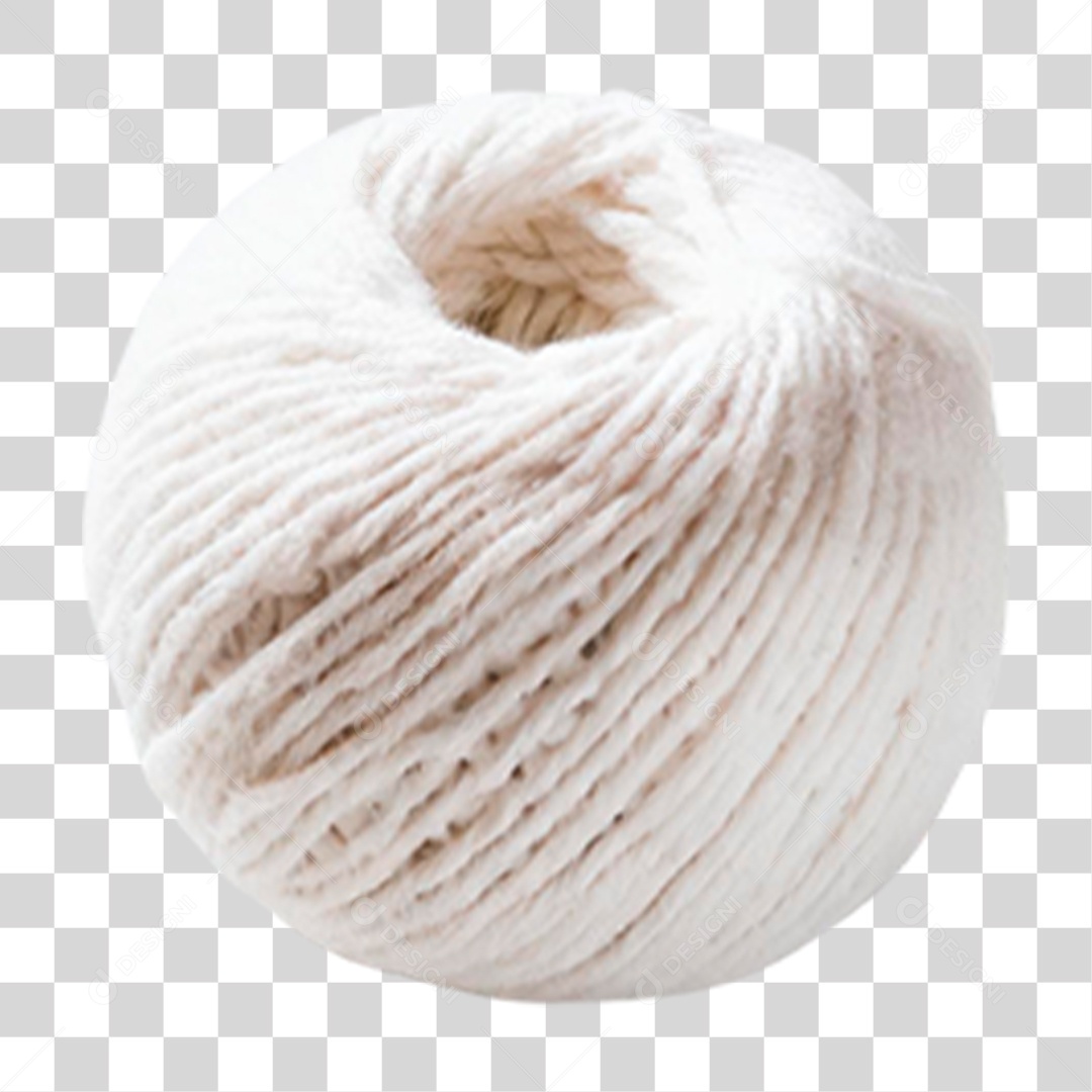Novelo Branco PNG Transparente