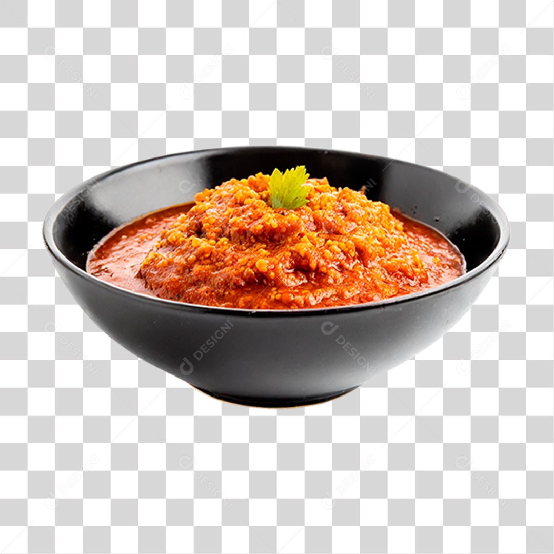 Tigela Preta de Molho Bolonhesa PNG Transparente