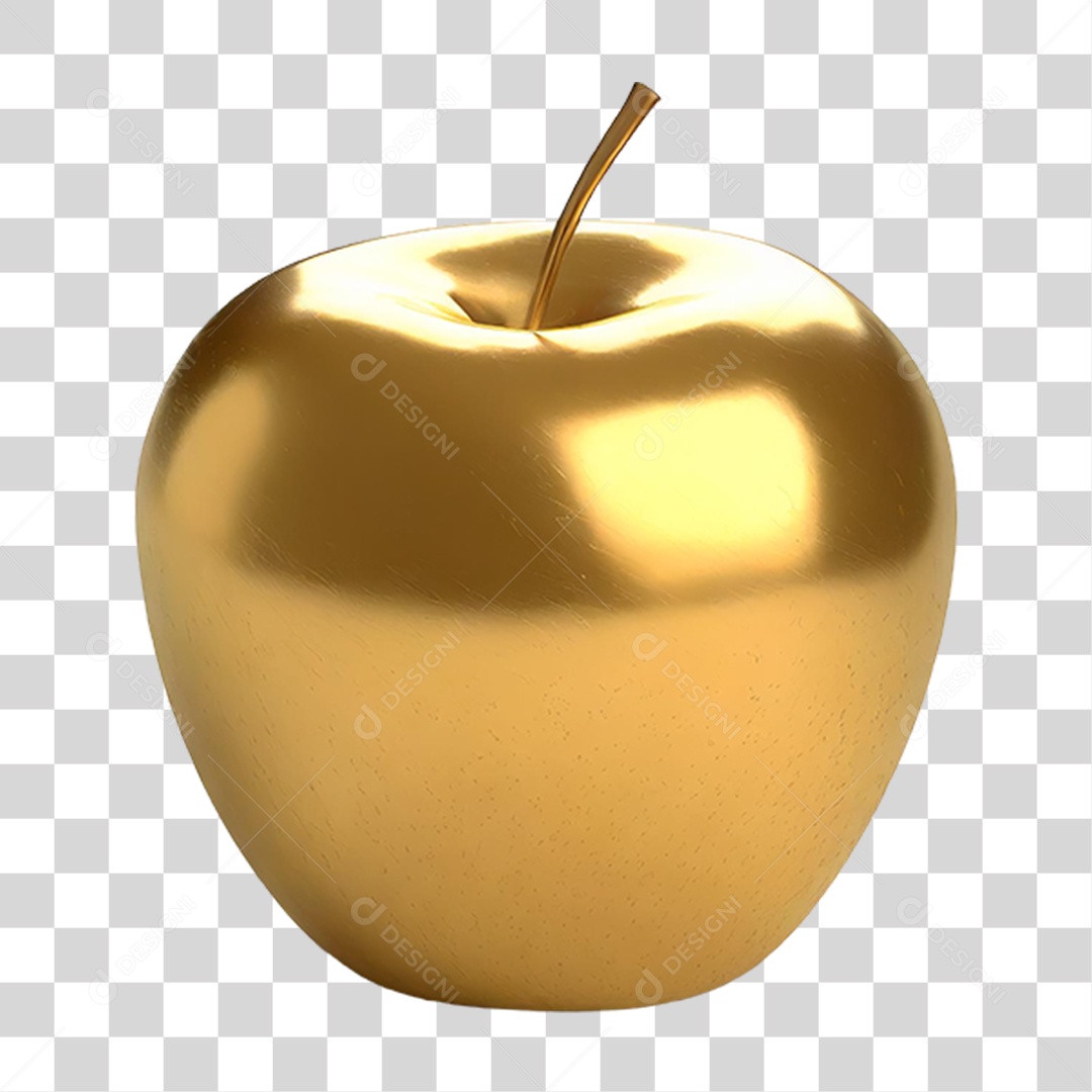 Maçã Dourada PNG Transparente