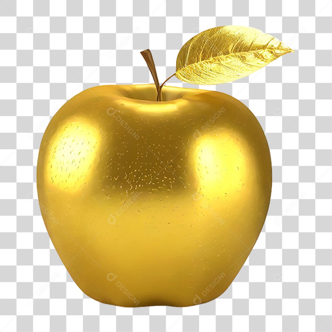 Maçã Dourada PNG Transparente