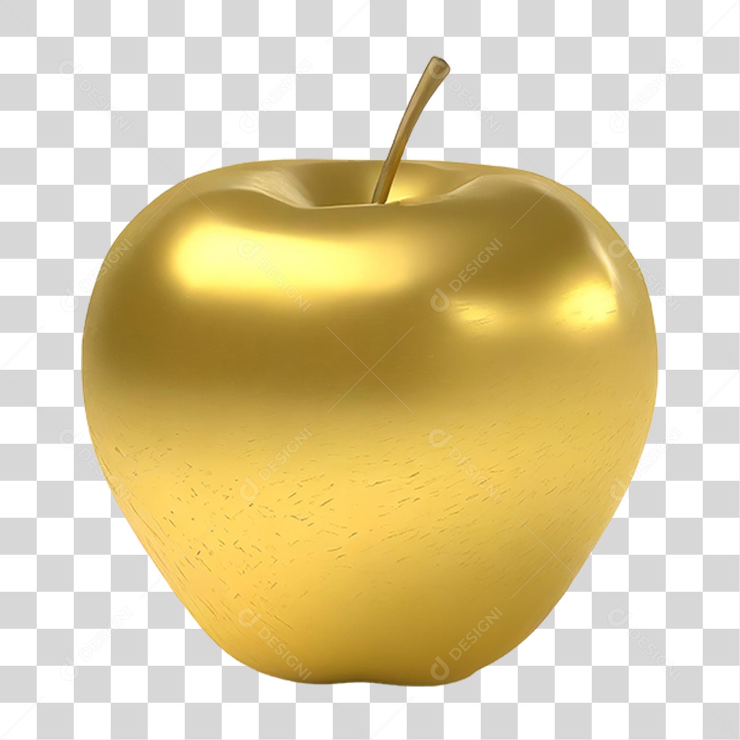 Maçã Dourada PNG Transparente