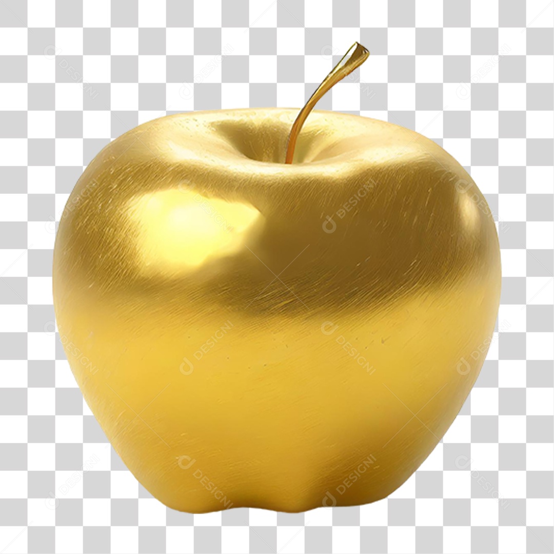 Maçã Dourada PNG Transparente