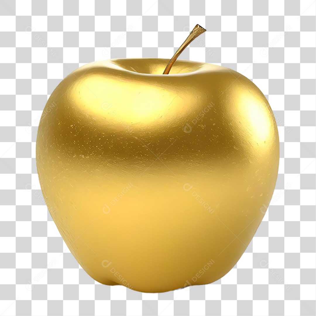 Maçã Dourada PNG Transparente