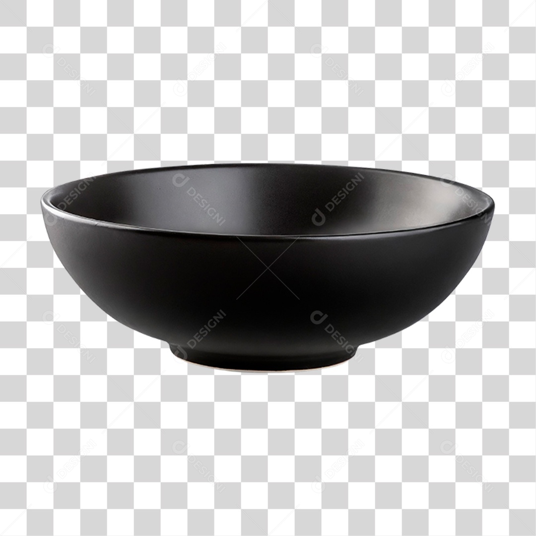 Tigela Preta PNG Transparente