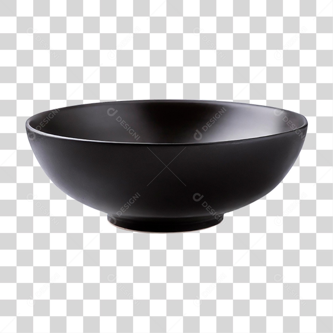 Tigela Preta PNG Transparente