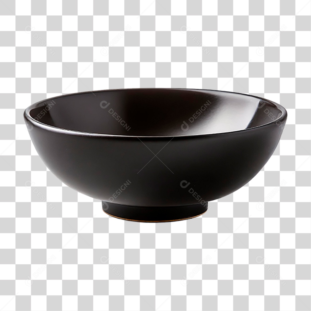 Tigela Preta PNG Transparente
