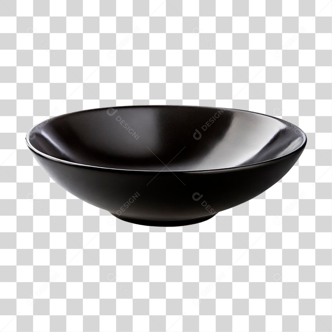 Tigela Preta PNG Transparente