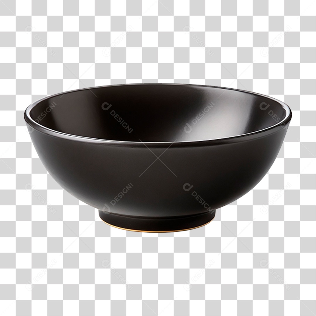 Tigela Preta PNG Transparente