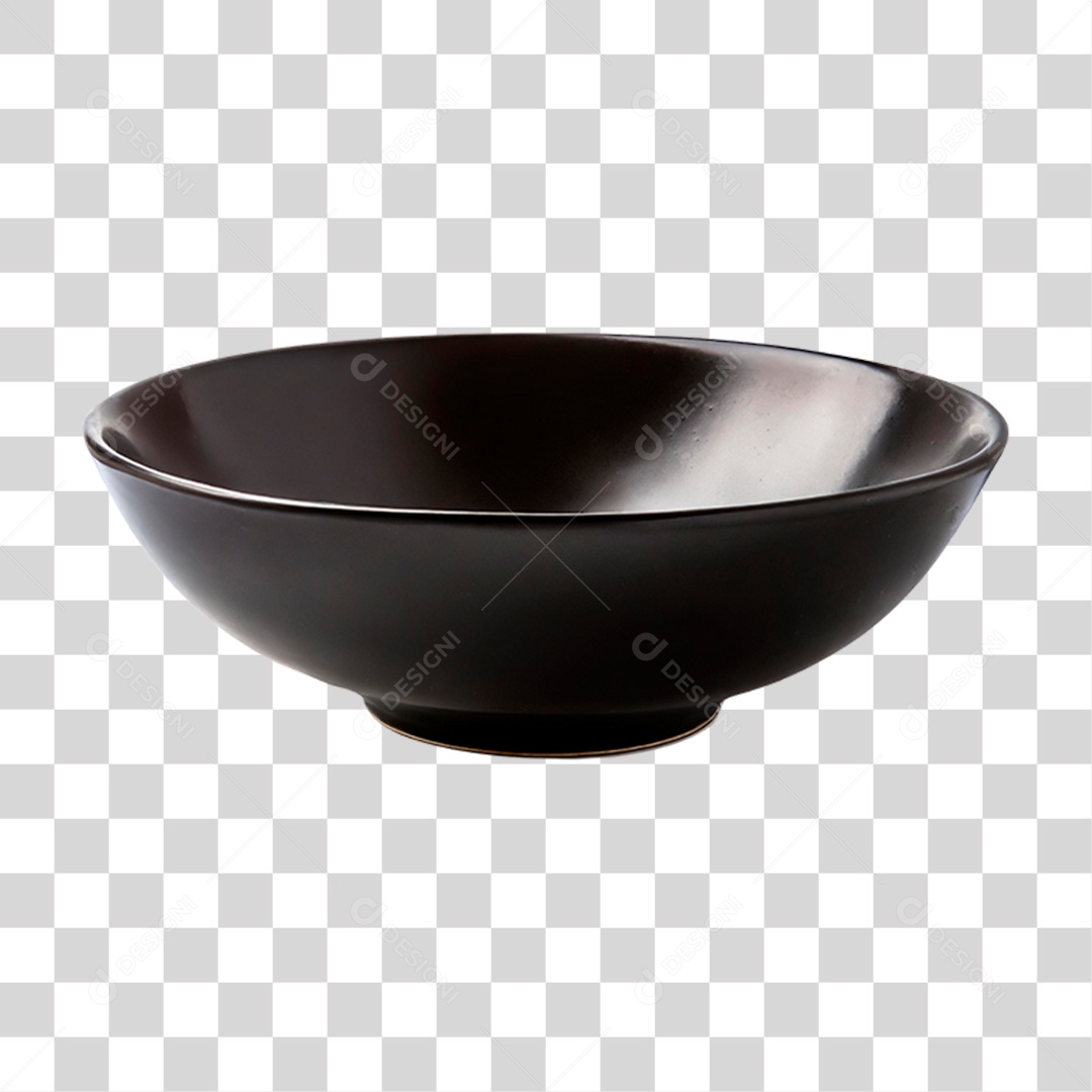 Tigela Preta PNG Transparente