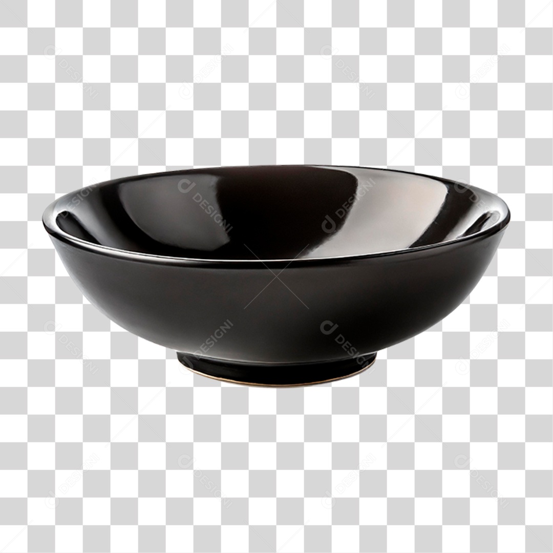 Tigela Preta PNG Transparente