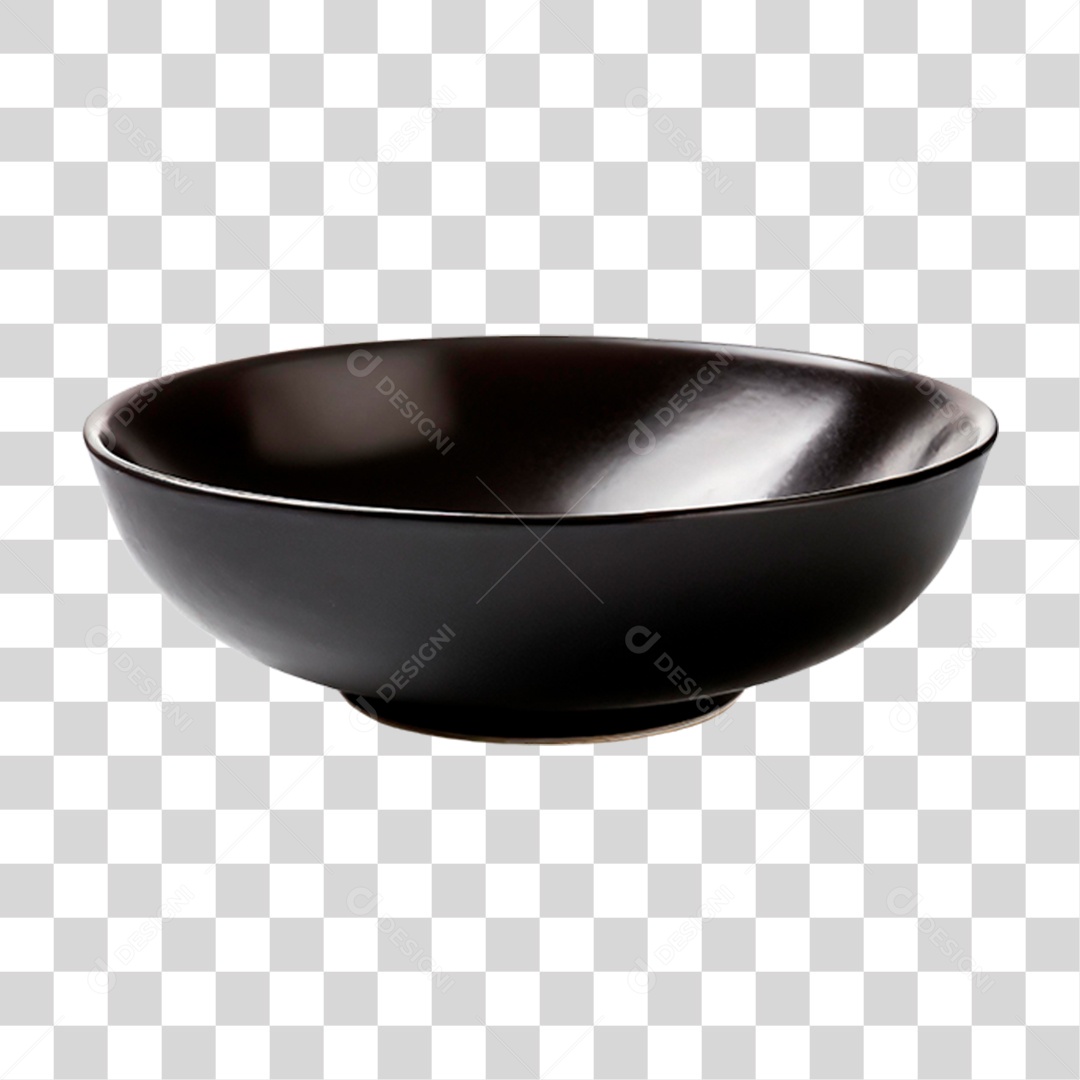Tigela Preta PNG Transparente