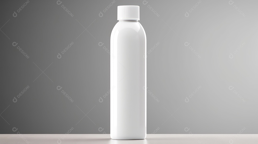 Garrafa de plástico sobre a mesa na sala