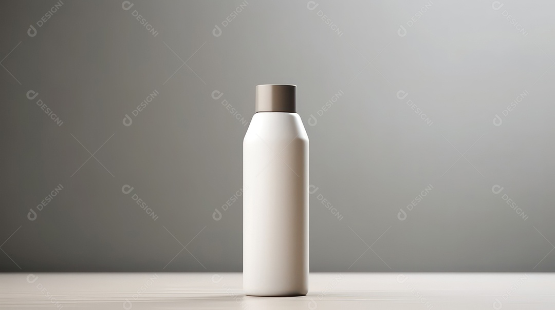 Garrafa de plástico sobre a mesa na sala