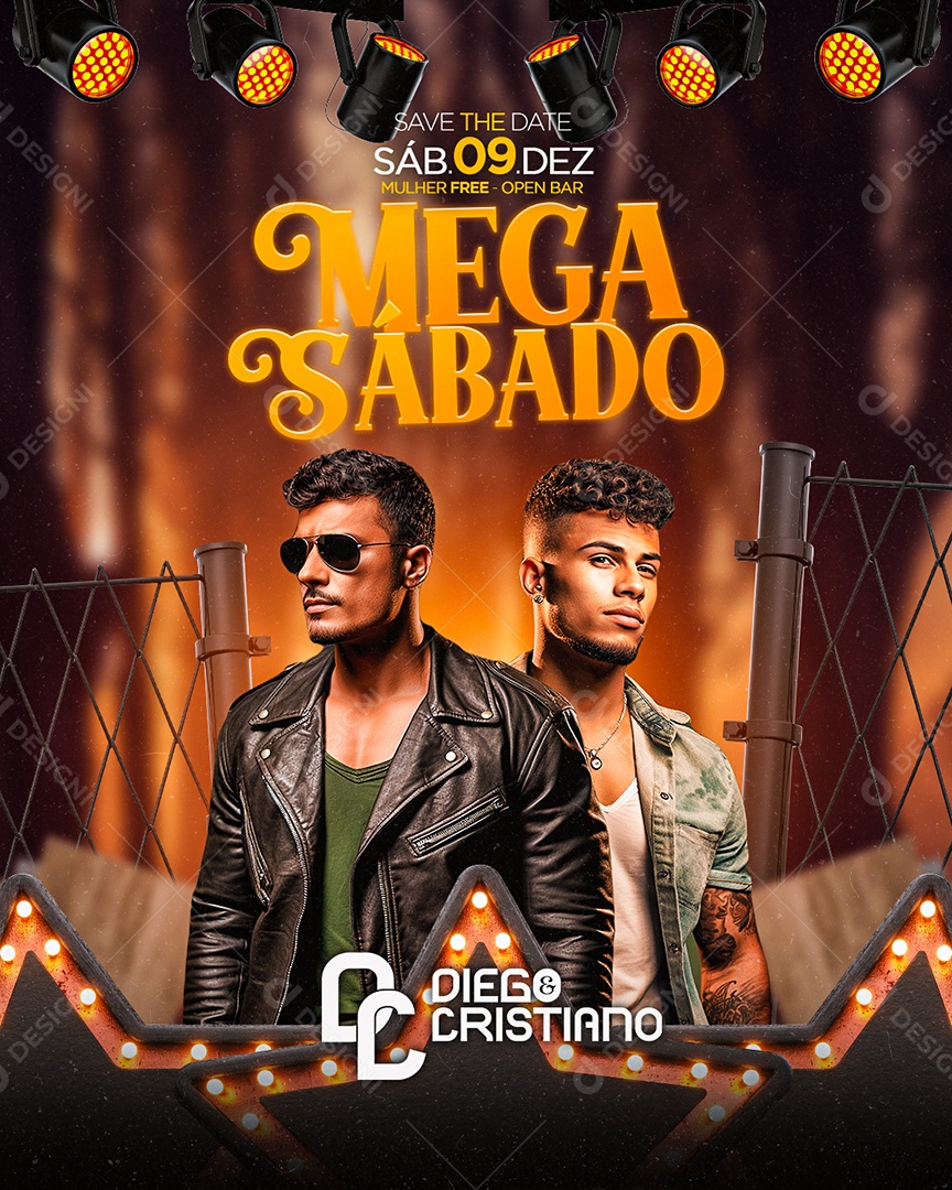 Diego & Cristiano Social Media PSD Mega Saturday Flyer Editable