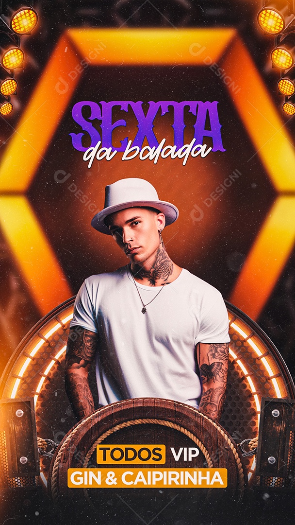 Story Flyer Party Friday All VIP Social Media Editable PSD