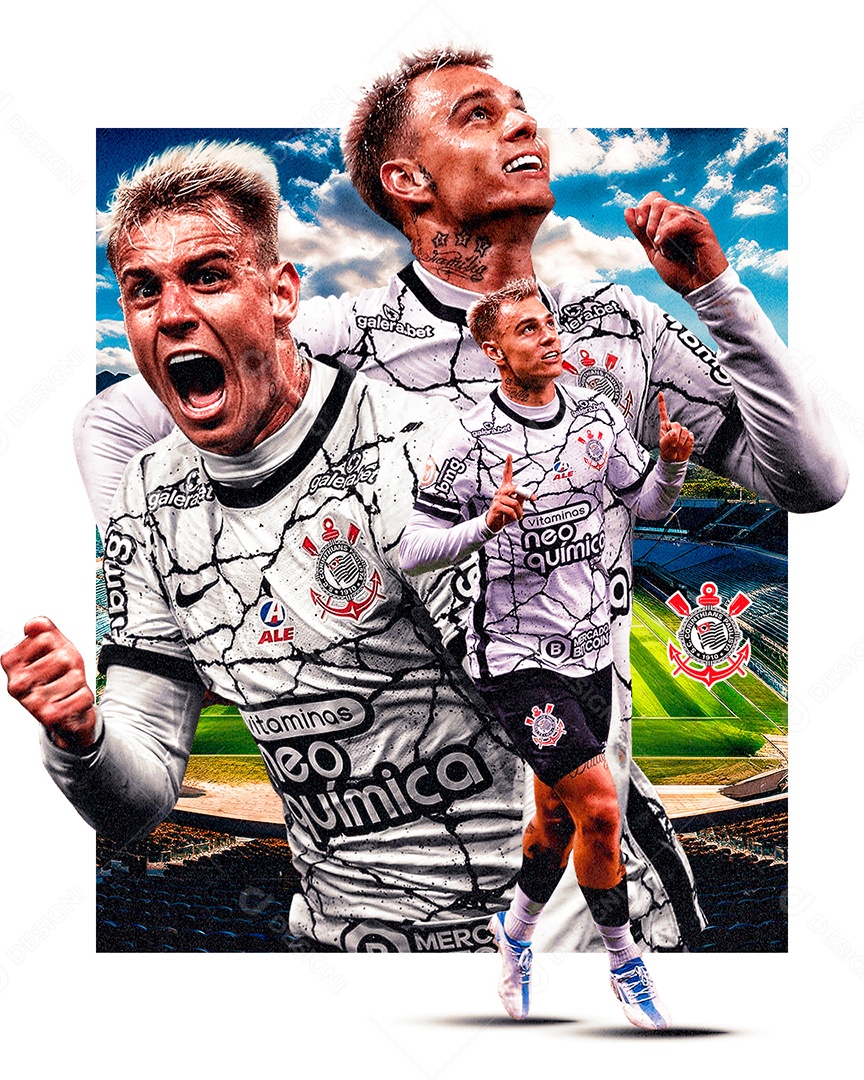 Roger Guedes Corinthians Futebol PSD Editável