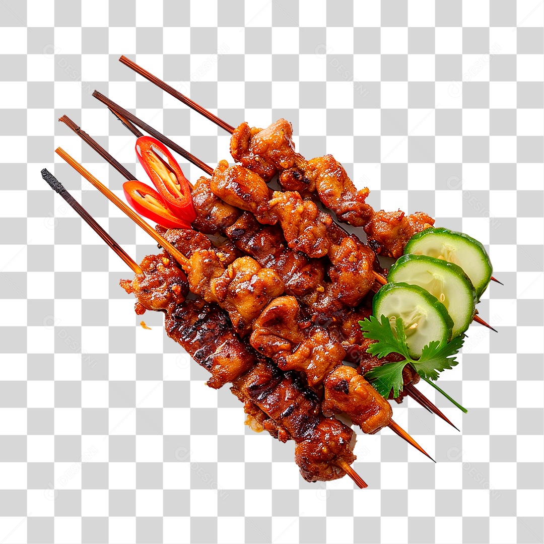 Espetinho Churrasquinho PNG Transparente