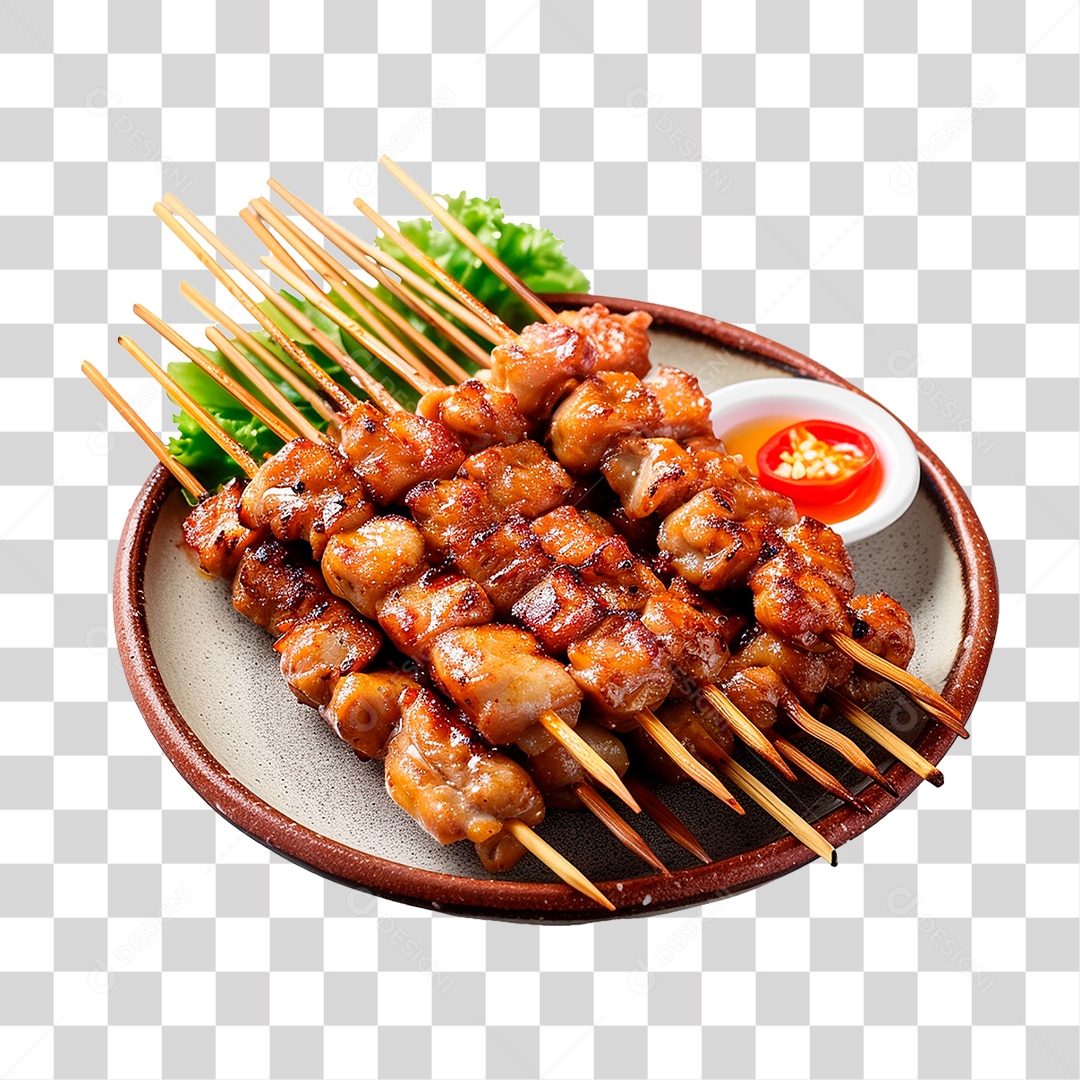 Espetinho Churrasquinho PNG Transparente