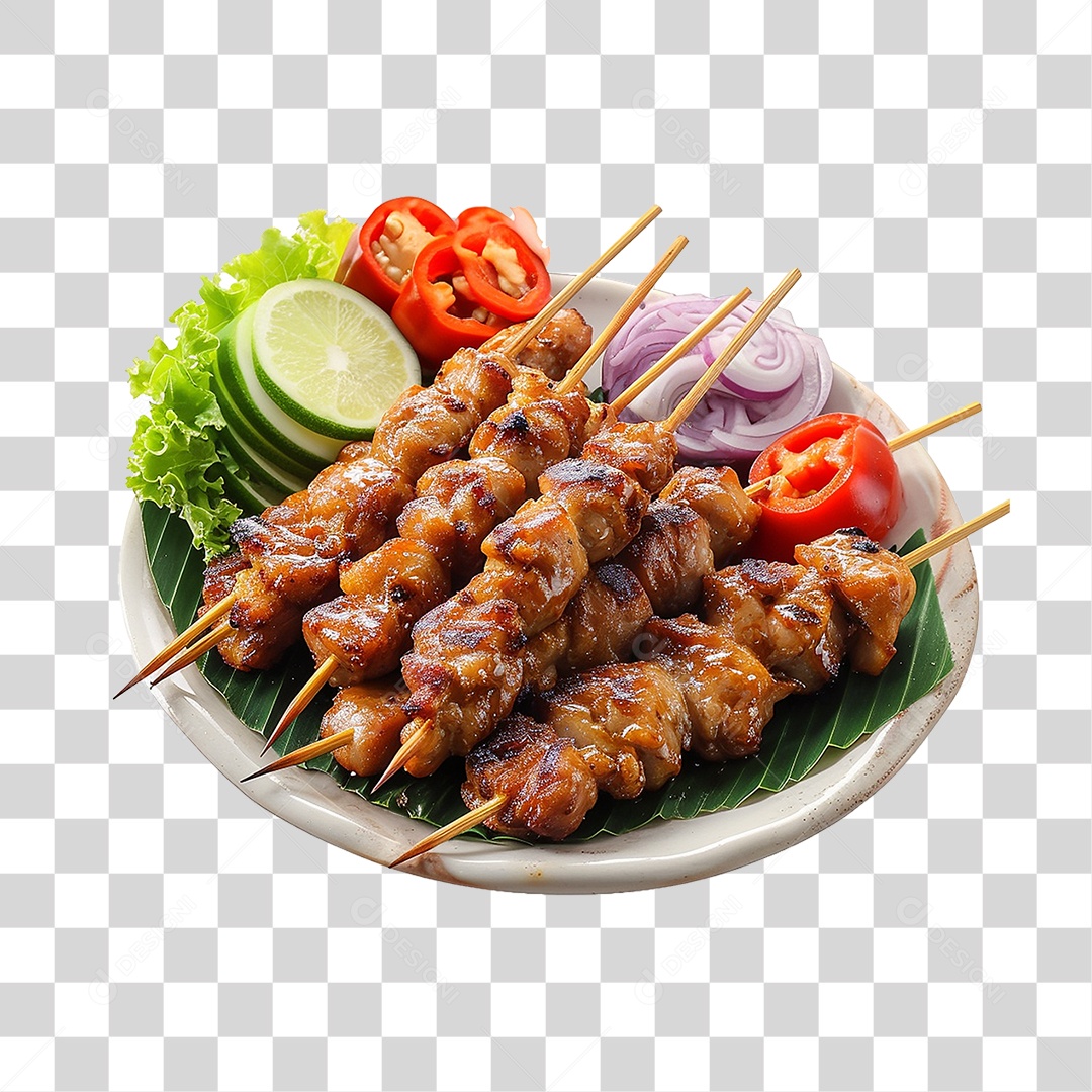 Espetinho Churrasquinho PNG Transparente