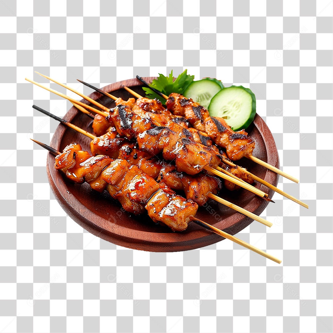 Prato de Espetinho PNG Transparente