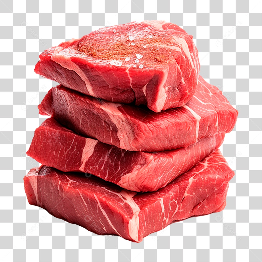 Pilha de Carne Crua PNG Transparente