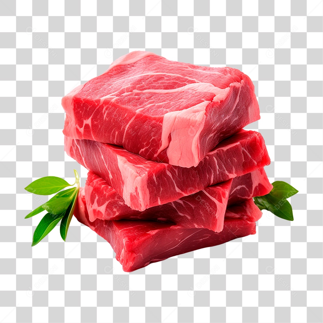 Pilha de Carne Crua PNG Transparente
