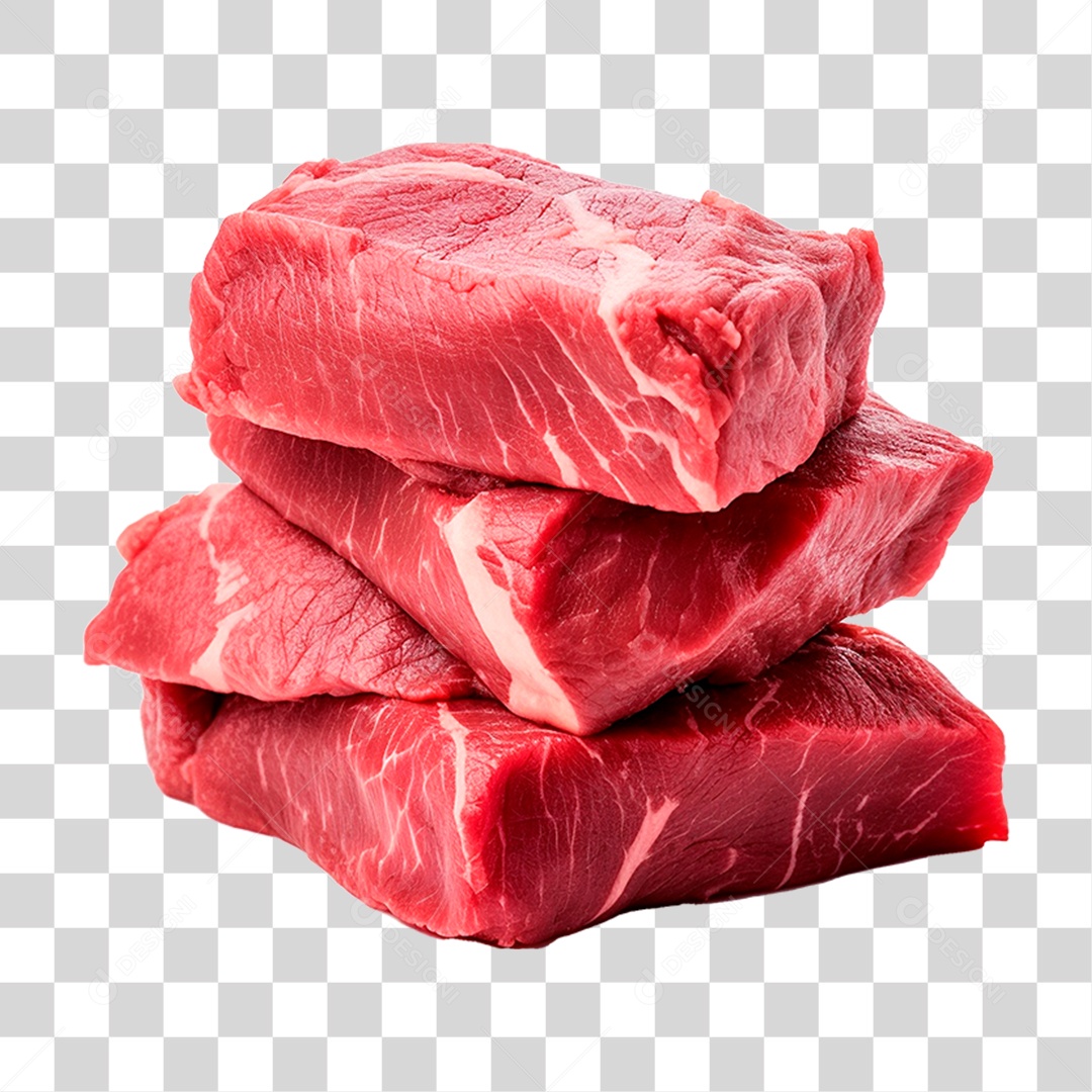 Pilha de Carne Crua PNG Transparente