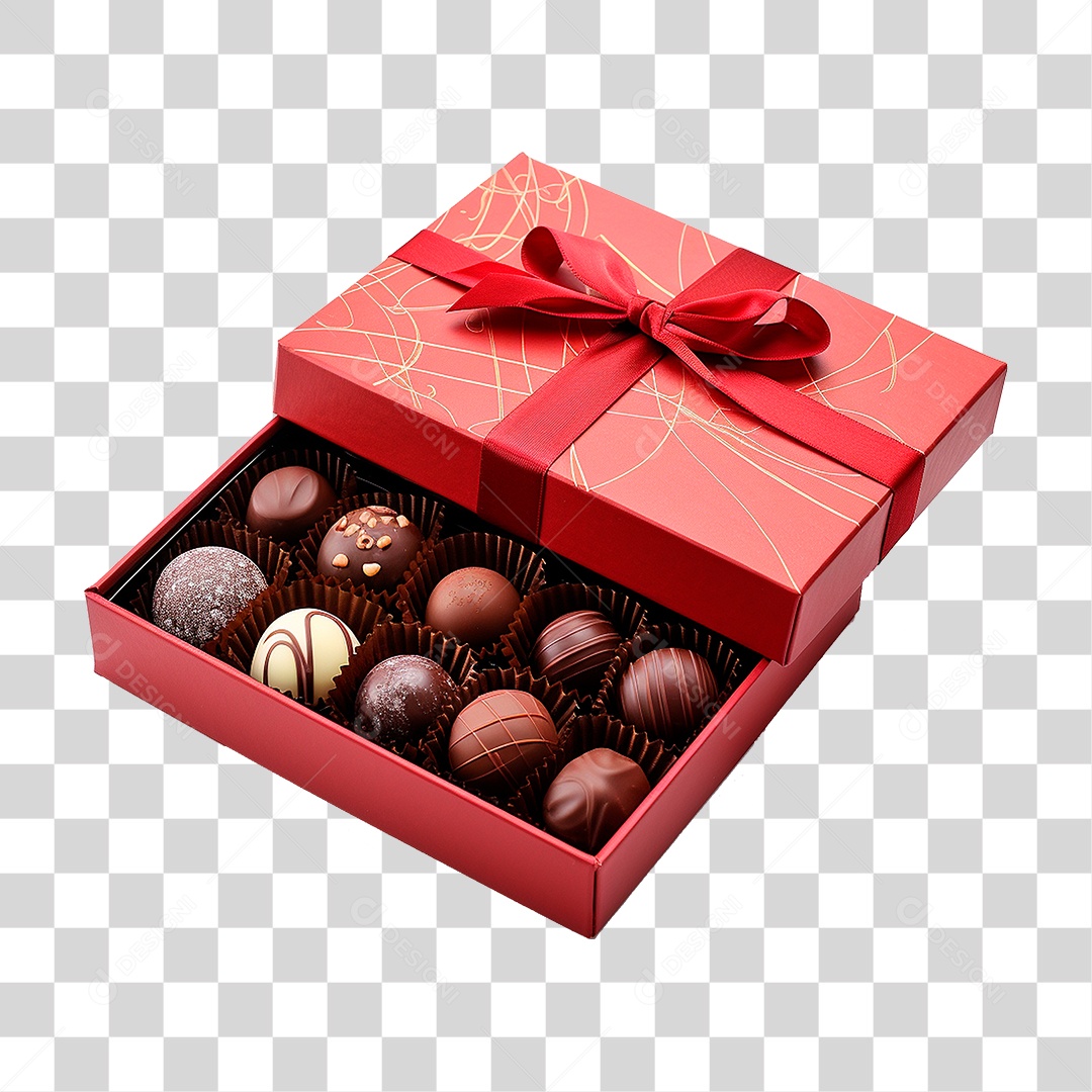 Caixa de Chocolate PNG Transparente