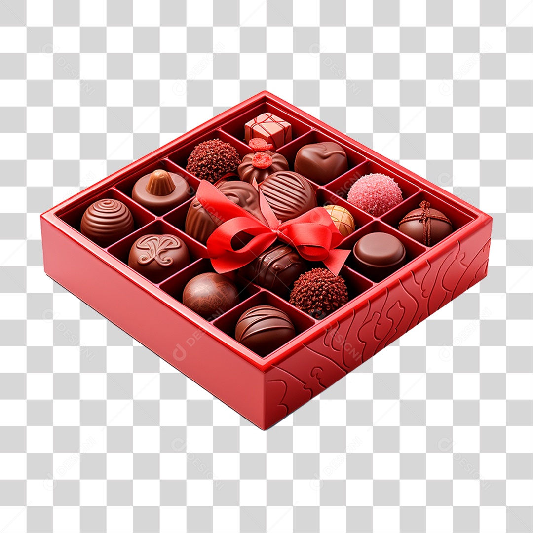 Caixa de Chocolate PNG Transparente