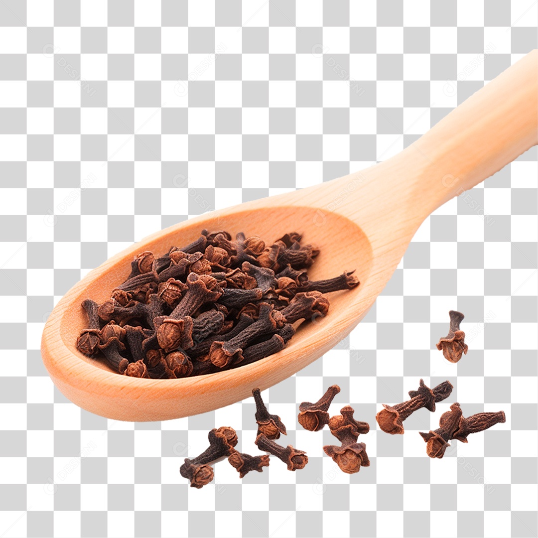 Concha de Madeira com Cravo PNG Transparente