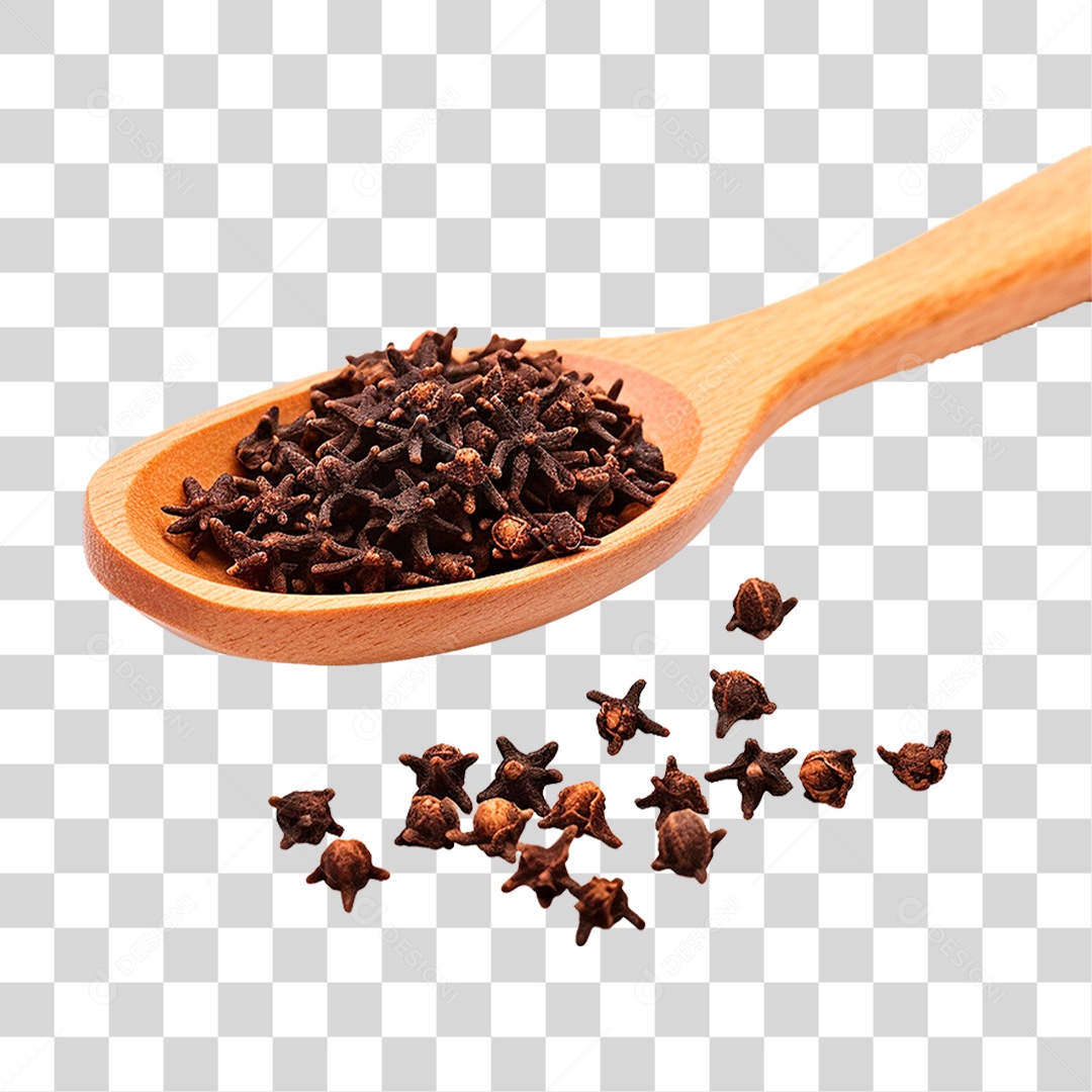 Concha de Madeira com Cravo PNG Transparente
