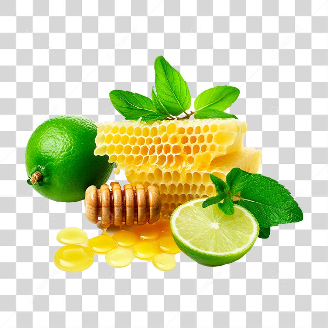 Favo de Mel com Hortelã PNG Transparente