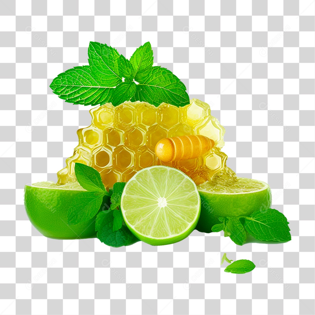 Favo de Mel com Hortelã PNG Transparente