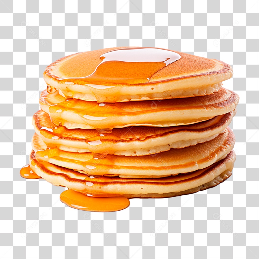 Panquecas com Cobertura de Caramelo PNG Transparente